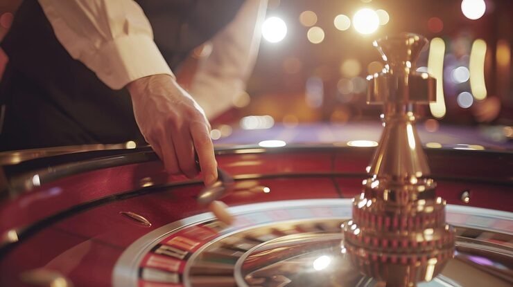 Red Tiger roulette wheel interface on kingdomtoto group mobile showing betting layout